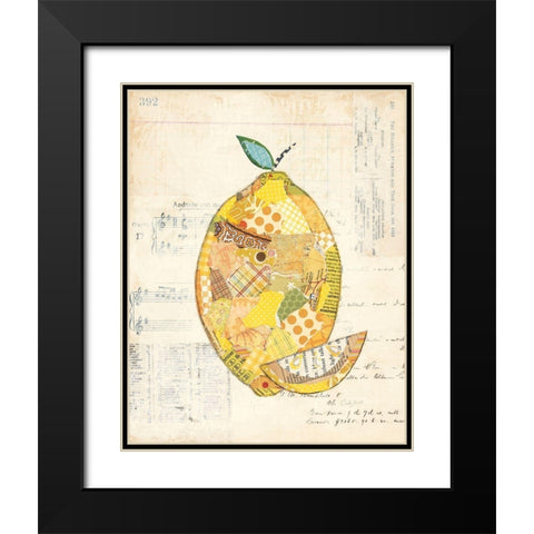 Lemon Black Modern Wood Framed Art Print with Double Matting by Prahl, Courtney