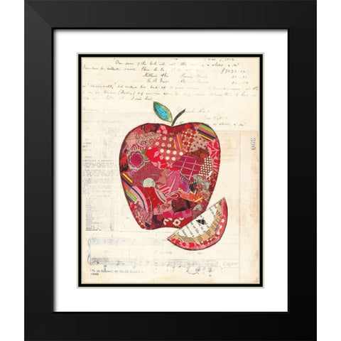Apple Black Modern Wood Framed Art Print with Double Matting by Prahl, Courtney