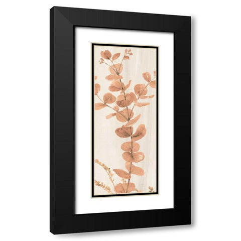 Soft Terracotta Mixed Greens LX Black Modern Wood Framed Art Print with Double Matting by Audit, Lisa