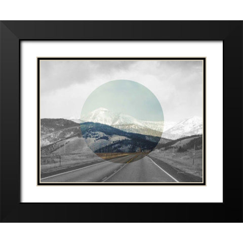 Bold Adventures I v2 No Words Black Modern Wood Framed Art Print with Double Matting by Marshall, Laura