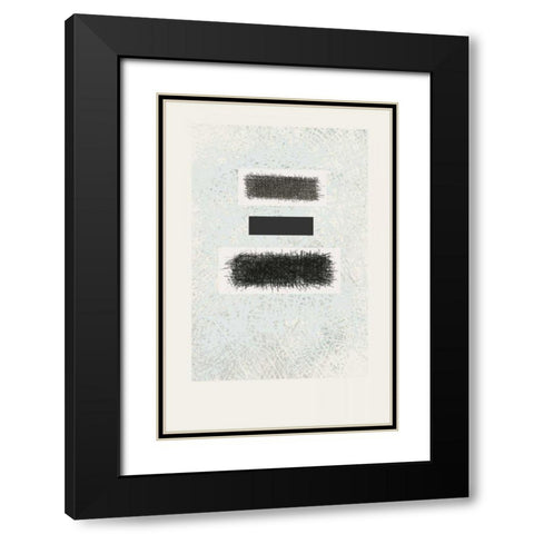 Blackout Black Modern Wood Framed Art Print with Double Matting by Schick, Mike