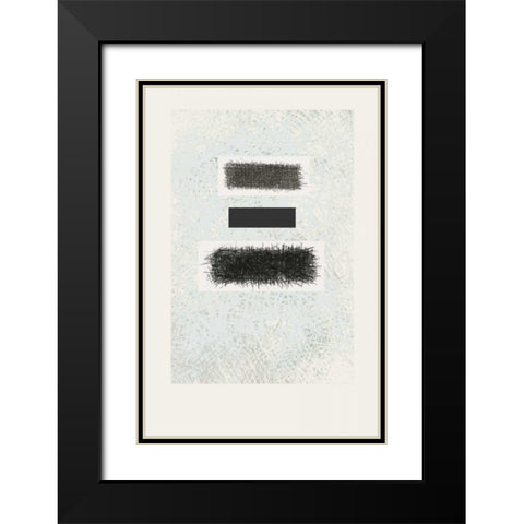 Blackout Black Modern Wood Framed Art Print with Double Matting by Schick, Mike