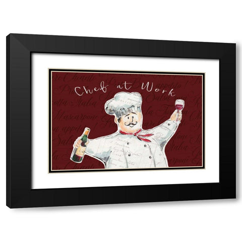 Chef at Work II Black Modern Wood Framed Art Print with Double Matting by Brissonnet, Daphne