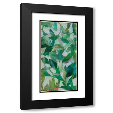 Summer Garden Greenery II Black Modern Wood Framed Art Print with Double Matting by Nai, Danhui