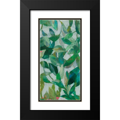 Summer Garden Greenery II Black Modern Wood Framed Art Print with Double Matting by Nai, Danhui