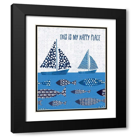 Sunday on the Coast XII Black Modern Wood Framed Art Print with Double Matting by Pela