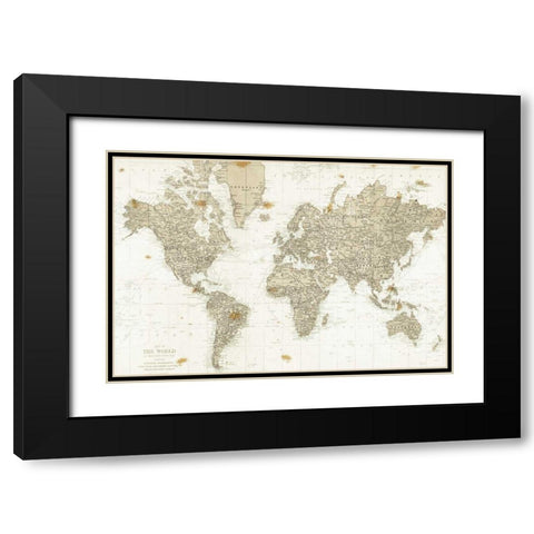 The World is Your Oyster No Words Black Modern Wood Framed Art Print with Double Matting by Miller, Sara Zieve