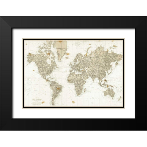 The World is Your Oyster No Words Black Modern Wood Framed Art Print with Double Matting by Miller, Sara Zieve