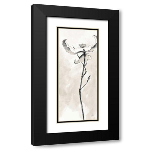 Solitary Dogwood IV Taupe Crop Black Modern Wood Framed Art Print with Double Matting by Paschke, Chris
