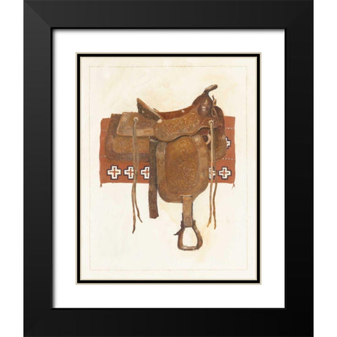 Western Saddle I Light Black Modern Wood Framed Art Print with Double Matting by Tillmon, Avery