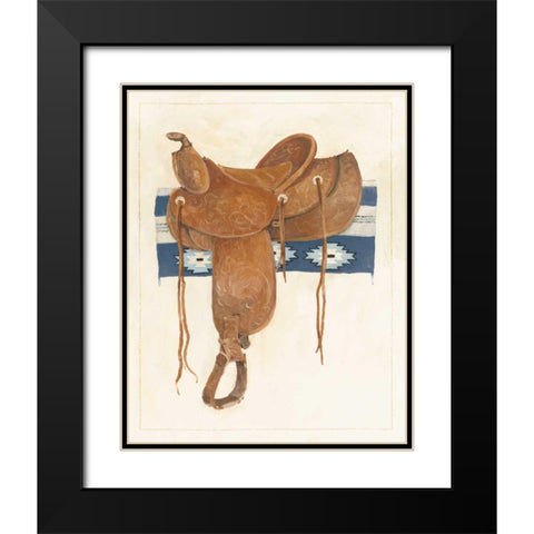 Western Saddle II Light Black Modern Wood Framed Art Print with Double Matting by Tillmon, Avery