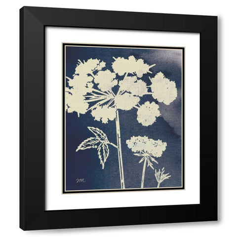 Dark Blue Sky Garden III Black Modern Wood Framed Art Print with Double Matting by Studio Mousseau