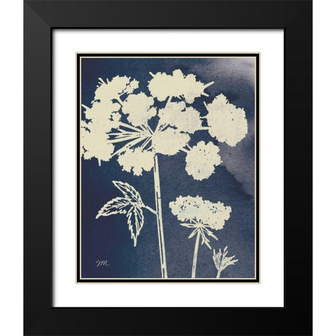 Dark Blue Sky Garden III Black Modern Wood Framed Art Print with Double Matting by Studio Mousseau