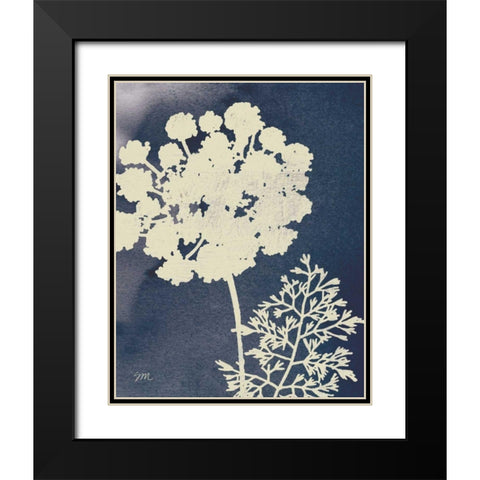 Dark Blue Sky Garden IV Black Modern Wood Framed Art Print with Double Matting by Studio Mousseau