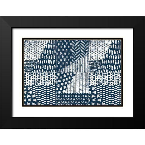 Mark Making Tile VI Black Modern Wood Framed Art Print with Double Matting by Hershey, Moira