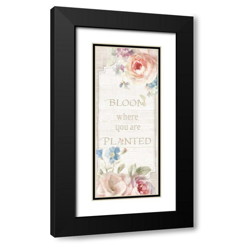 Cottage Garden VI on wood Black Modern Wood Framed Art Print with Double Matting by Nai, Danhui