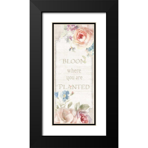 Cottage Garden VI on wood Black Modern Wood Framed Art Print with Double Matting by Nai, Danhui