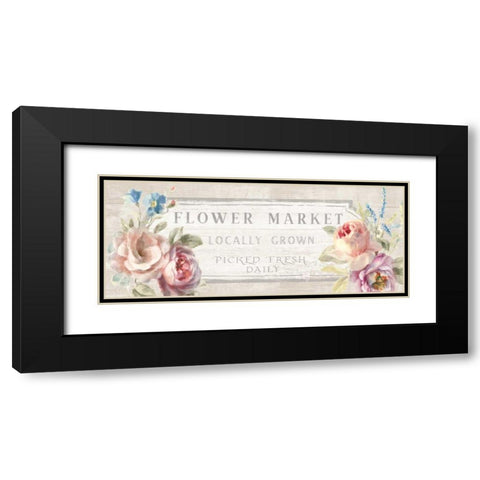 Cottage Garden VIII on wood Black Modern Wood Framed Art Print with Double Matting by Nai, Danhui