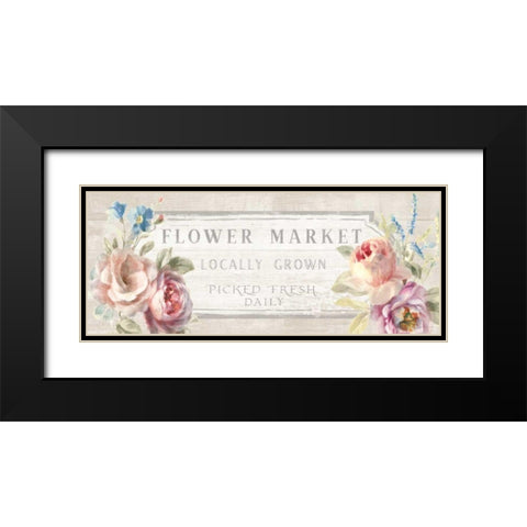 Cottage Garden VIII on wood Black Modern Wood Framed Art Print with Double Matting by Nai, Danhui