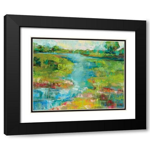 Spring Marsh Black Modern Wood Framed Art Print with Double Matting by Vertentes, Jeanette