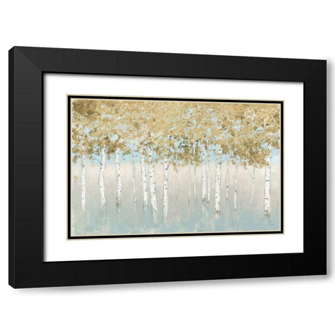 Shimmering Forest Black Modern Wood Framed Art Print with Double Matting by Wiens, James
