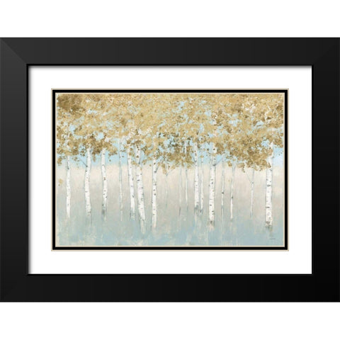 Shimmering Forest Black Modern Wood Framed Art Print with Double Matting by Wiens, James