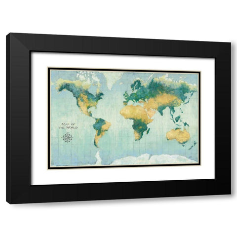 Golden Earth Black Modern Wood Framed Art Print with Double Matting by Purinton, Julia