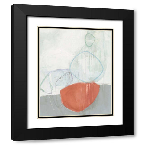 Circle Tower Light Black Modern Wood Framed Art Print with Double Matting by Davies, Jane