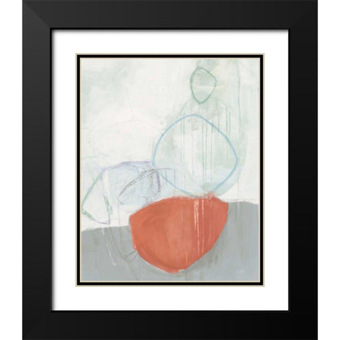 Circle Tower Light Black Modern Wood Framed Art Print with Double Matting by Davies, Jane