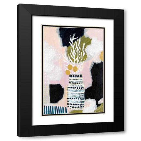 Tribal Still Life Black Modern Wood Framed Art Print with Double Matting by Mack, Lynn