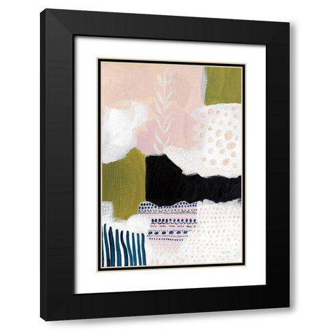 Tribal Study Black Modern Wood Framed Art Print with Double Matting by Mack, Lynn
