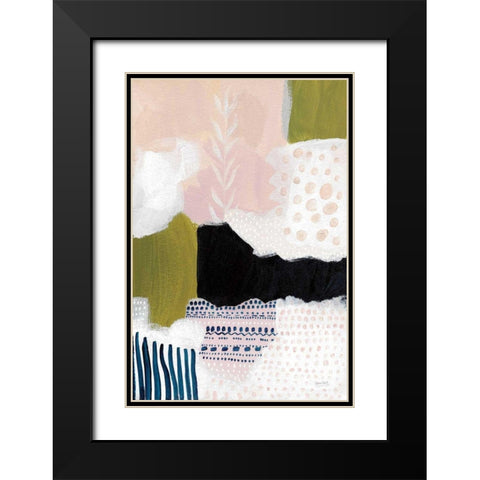 Tribal Study Black Modern Wood Framed Art Print with Double Matting by Mack, Lynn