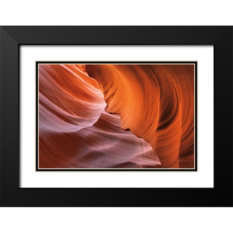 Lower Antelope Canyon I Black Modern Wood Framed Art Print with Double Matting by Majchrowicz, Alan