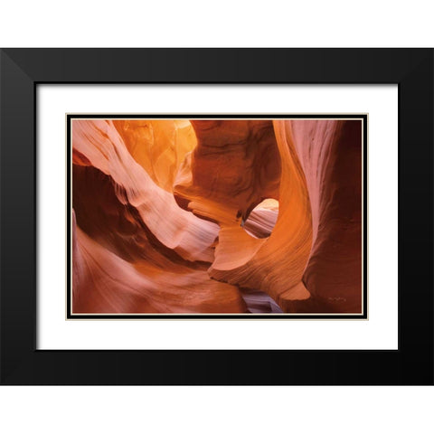 Lower Antelope Canyon II Black Modern Wood Framed Art Print with Double Matting by Majchrowicz, Alan