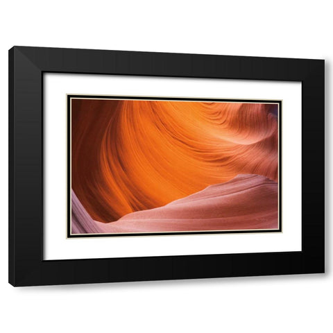 Lower Antelope Canyon VI Black Modern Wood Framed Art Print with Double Matting by Majchrowicz, Alan