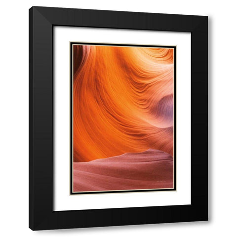 Lower Antelope Canyon VII Black Modern Wood Framed Art Print with Double Matting by Majchrowicz, Alan