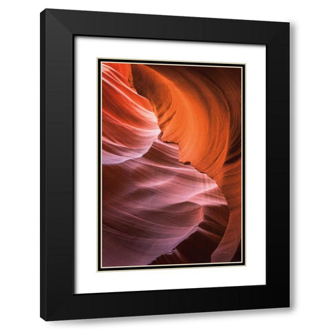 Lower Antelope Canyon VIII Black Modern Wood Framed Art Print with Double Matting by Majchrowicz, Alan