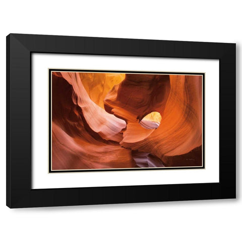 Lower Antelope Canyon X Black Modern Wood Framed Art Print with Double Matting by Majchrowicz, Alan
