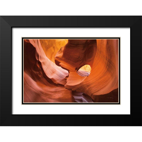 Lower Antelope Canyon X Black Modern Wood Framed Art Print with Double Matting by Majchrowicz, Alan