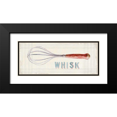 Floursack Kitchen Sign IV Black Modern Wood Framed Art Print with Double Matting by Nai, Danhui