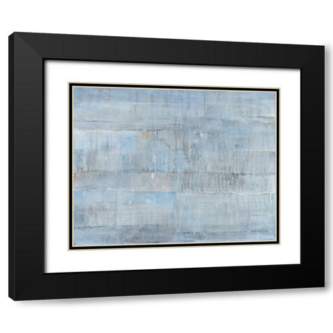 Layers Black Modern Wood Framed Art Print with Double Matting by Hristova, Albena