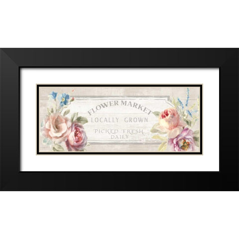 Cottage Garden VIII on Wood v2 Black Modern Wood Framed Art Print with Double Matting by Nai, Danhui