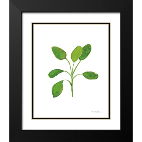 Fresh and Green VII Black Modern Wood Framed Art Print with Double Matting by Zaman, Farida