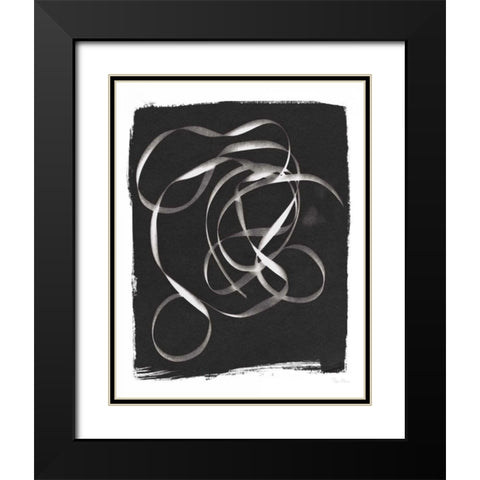 Nature By The Lake Ribbon II BW Black Modern Wood Framed Art Print with Double Matting by Rhue, Piper