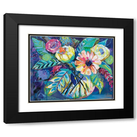 Happiness Black Modern Wood Framed Art Print with Double Matting by Vertentes, Jeanette