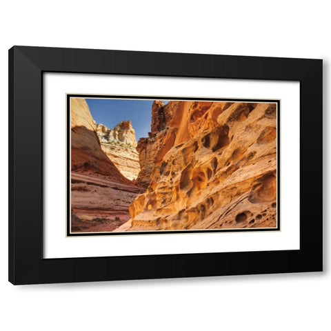 Crack Canyon I Black Modern Wood Framed Art Print with Double Matting by Majchrowicz, Alan
