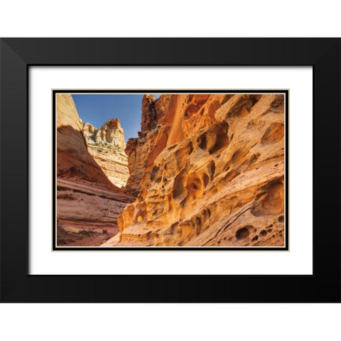 Crack Canyon I Black Modern Wood Framed Art Print with Double Matting by Majchrowicz, Alan