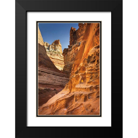 Crack Canyon II Black Modern Wood Framed Art Print with Double Matting by Majchrowicz, Alan