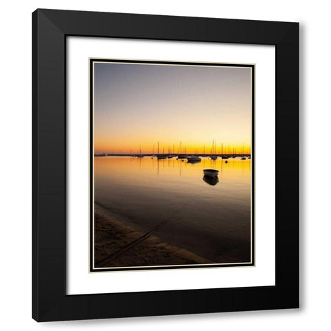 Marthas Vineyard Sunset I Black Modern Wood Framed Art Print with Double Matting by Aledanda