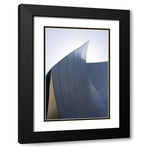 Skyscraper II Black Modern Wood Framed Art Print with Double Matting by Aledanda